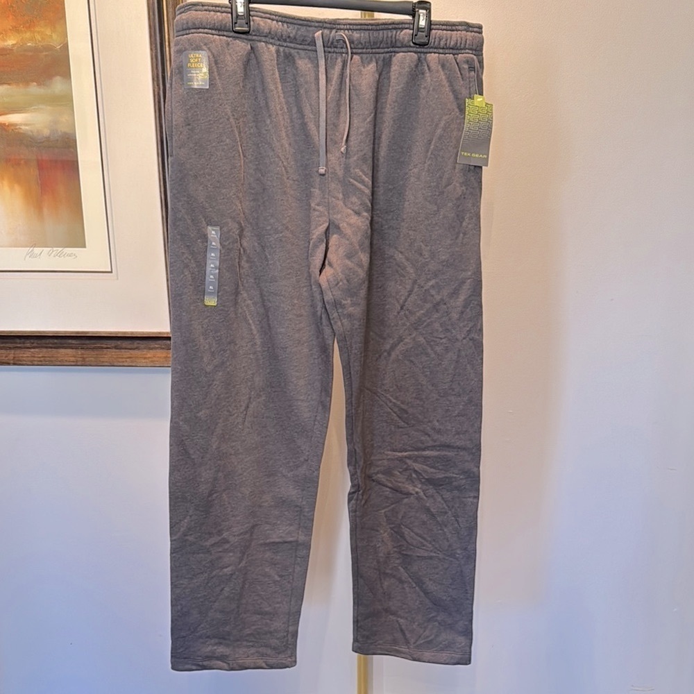 Tek Gear ultra soft fleece men’s Gray Sweatpants NWT XL